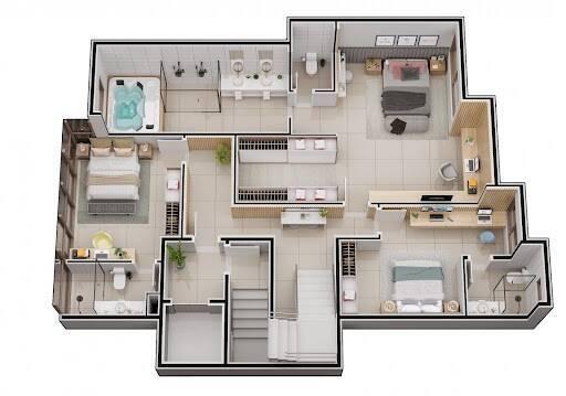 Apartamento, Iguaçu, 3 Quartos, 1 Vaga, 1 Suíte