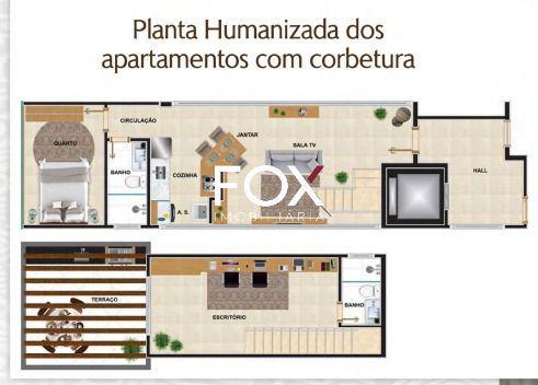Cobertura, Lourdes, 2 Quartos, 2 Vagas, 1 Suíte
