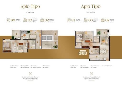 Apartamento, Bela Vista, 3 Quartos, 2 Vagas, 1 Suíte