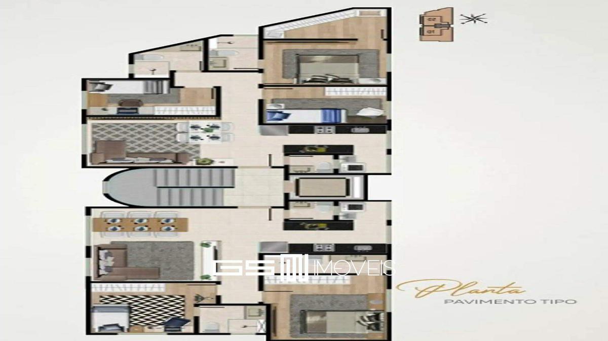 Apartamento, Vila Paris, 2 Quartos, 2 Vagas, 1 Suíte