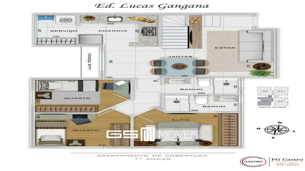 Apartamento, Cidade Nova, 3 Quartos, 2 Vagas, 1 Suíte