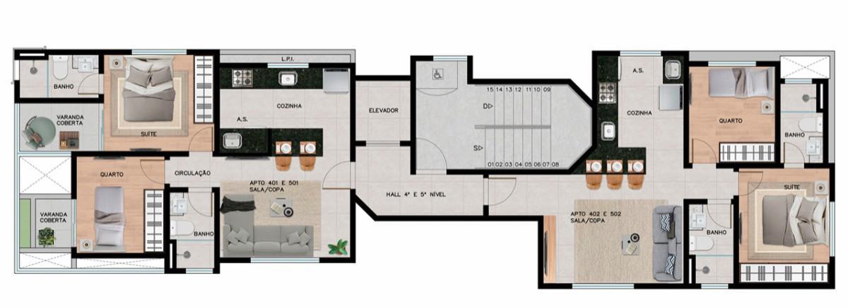 Apartamento, Santo Antônio, 2 Quartos, 1 Vaga, 1 Suíte