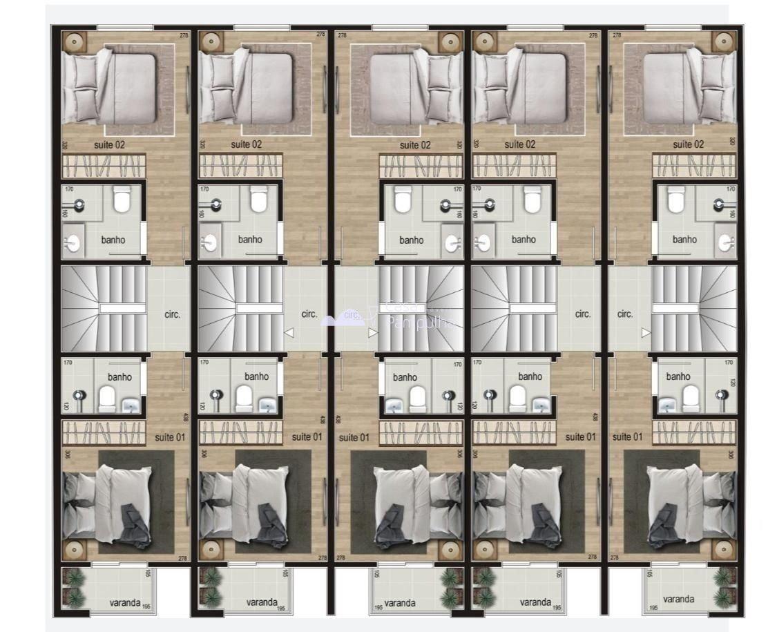 Casa, Santa Mônica, 2 Quartos, 2 Vagas, 2 Suítes