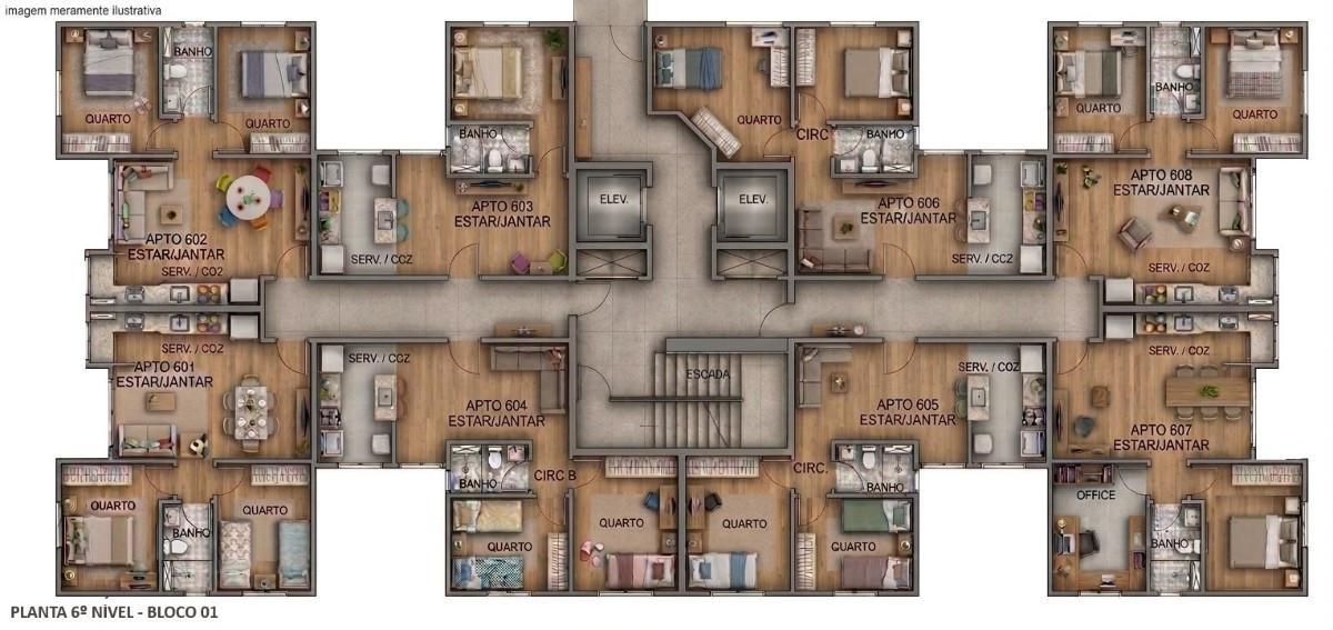Apartamento, Canaã, 2 Quartos, 1 Vaga