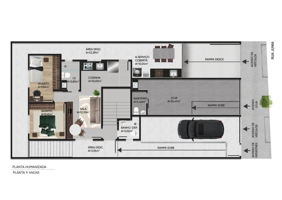 Apartamento, Palmeiras, 2 Quartos, 2 Vagas