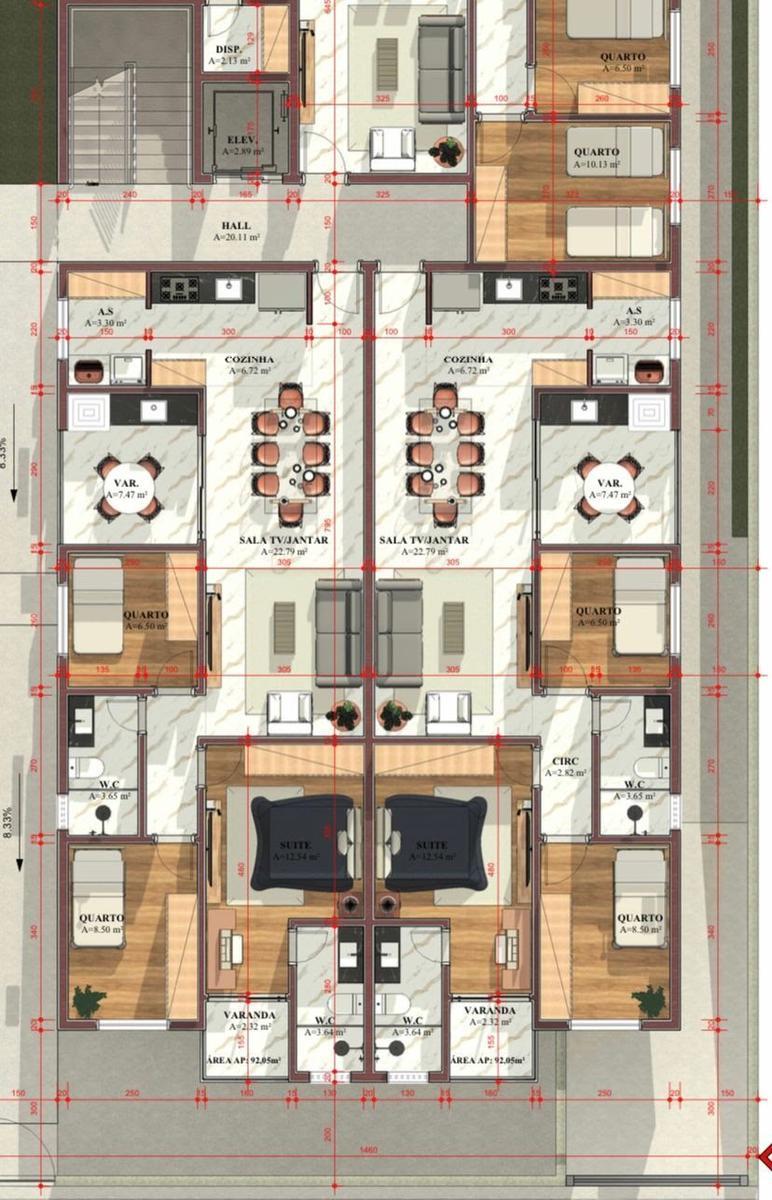 Apartamento, Veneza, 3 Quartos, 1 Vaga, 1 Suíte