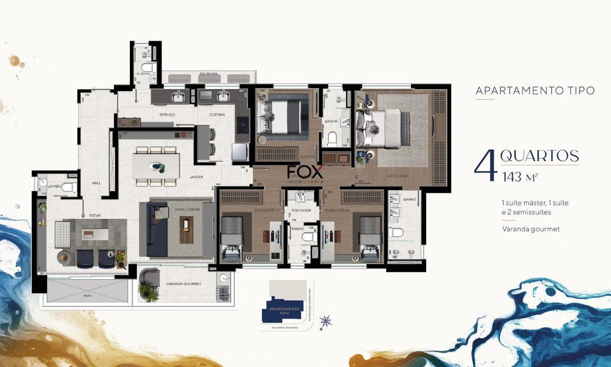 Apartamento, Serra, 4 Quartos, 3 Vagas, 2 Suítes