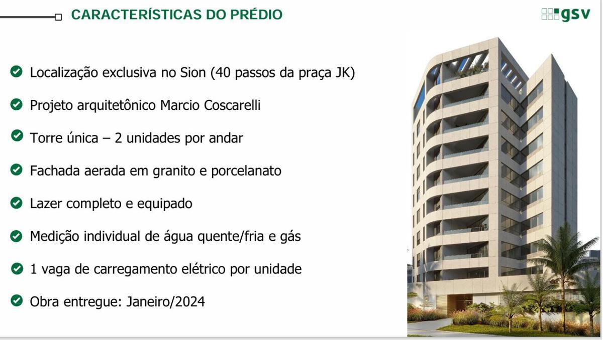 Apartamento, Sion, 4 Quartos, 3 Vagas, 2 Suítes