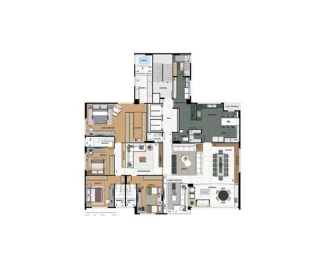 Apartamento, Funcionários, 4 Quartos, 4 Vagas, 4 Suítes