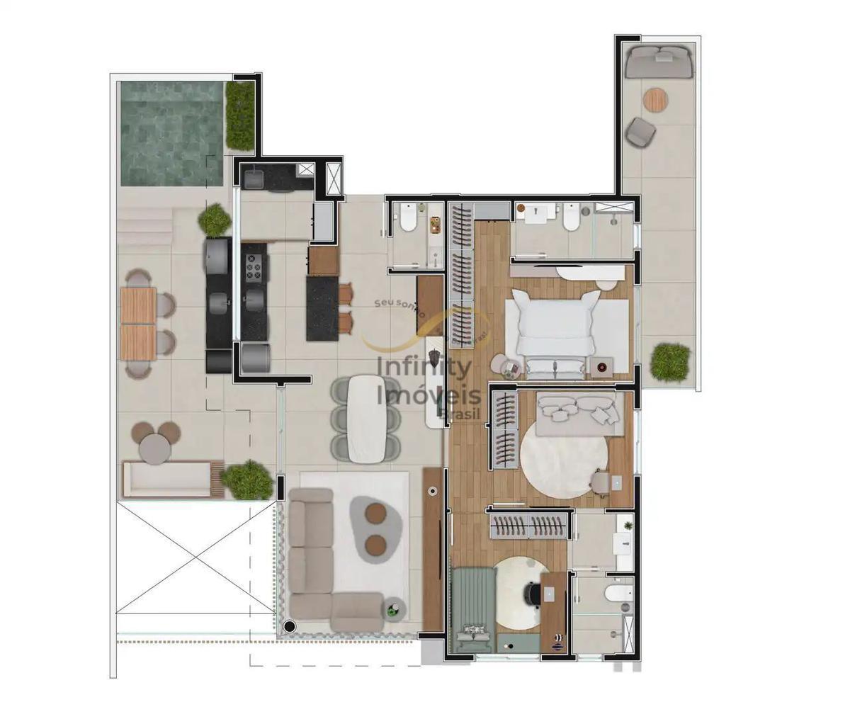 Apartamento, Serra, 3 Quartos