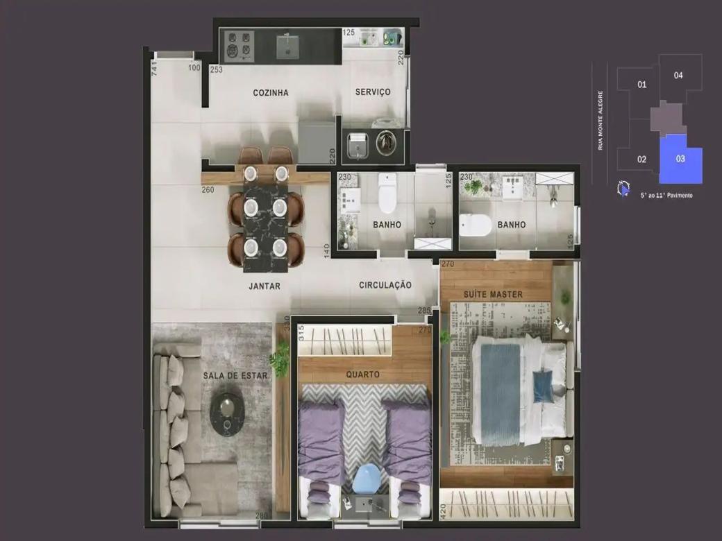Cobertura, São Lucas, 2 Quartos, 3 Vagas, 1 Suíte