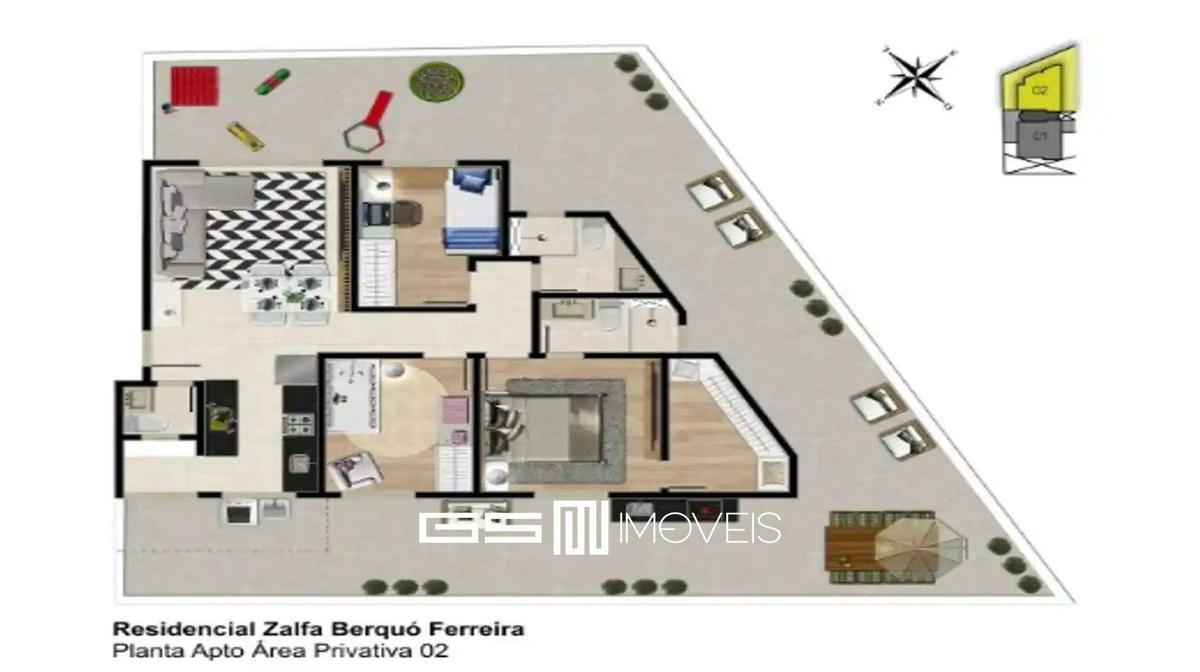 Apartamento, Vila Paris, 2 Quartos, 2 Vagas, 1 Suíte