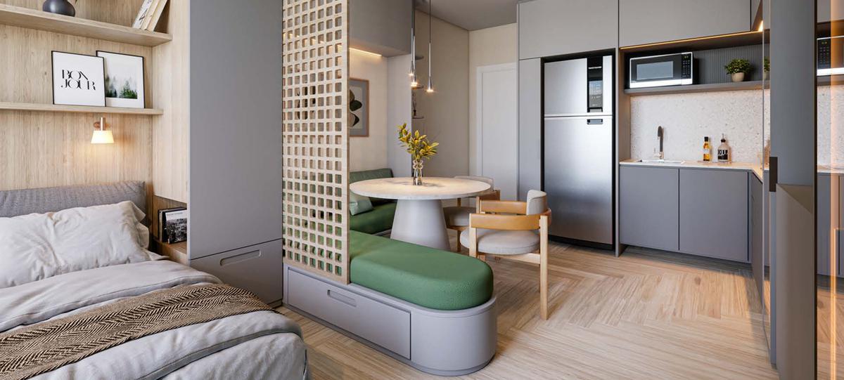 Apartamento, Centro, 1 Quarto, 0 Vaga, 1 Suíte