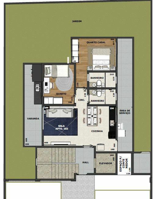 Apartamento, Indaiá, 2 Quartos, 2 Vagas