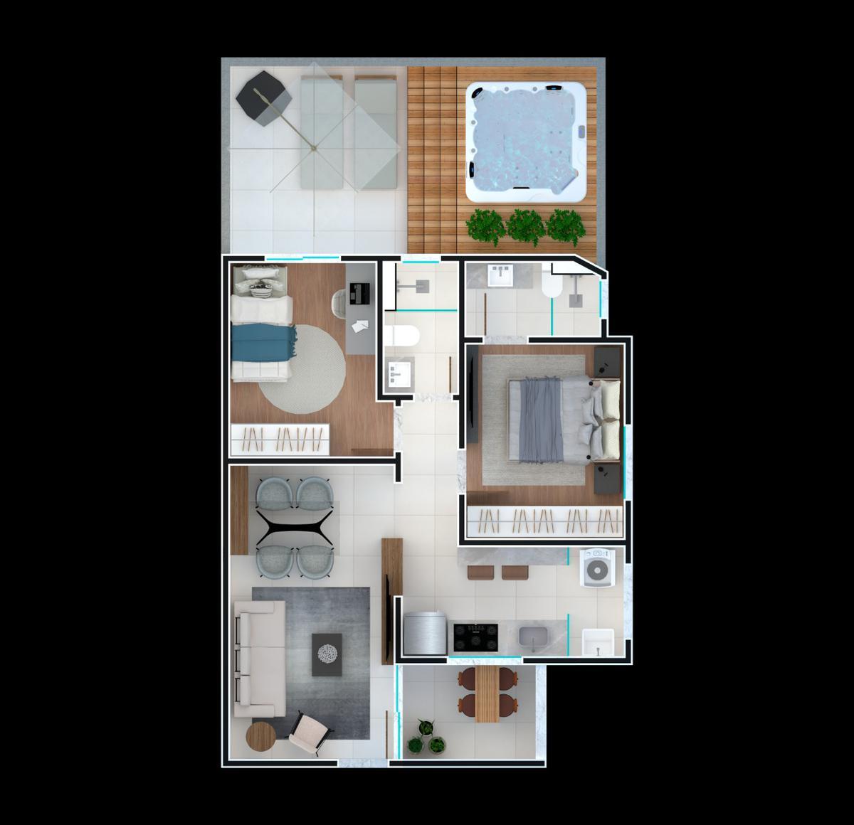 Apartamento, União, 2 Quartos, 2 Vagas, 1 Suíte