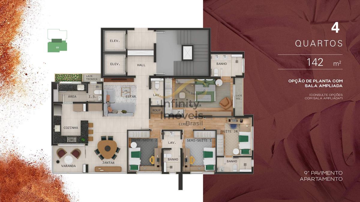 Apartamento, Carmo, 4 Quartos