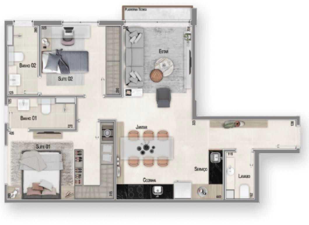 Apartamento, Santo Agostinho, 2 Quartos, 2 Vagas, 1 Suíte