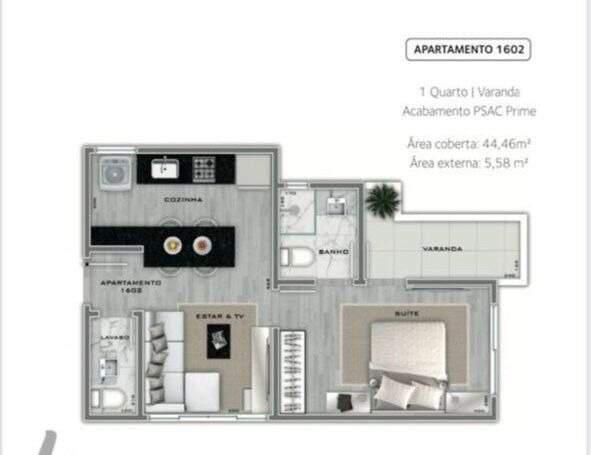 Apartamento, Lourdes, 1 Quarto, 1 Vaga