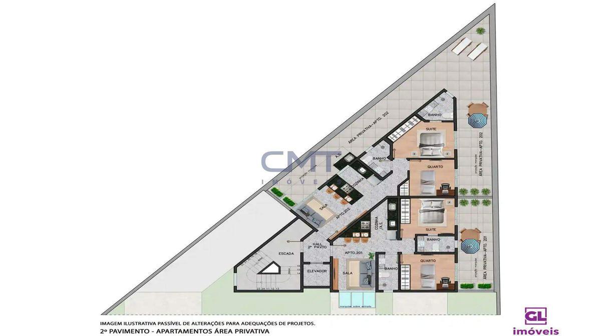 Apartamento, Funcionários, 1 Quarto, 2 Vagas, 1 Suíte