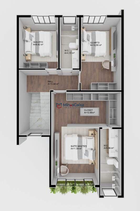 Casa, Vila Ipanema, 3 Quartos, 2 Vagas, 1 Suíte
