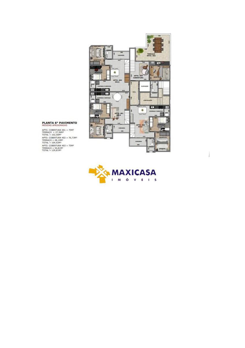 Apartamento, Indaiá, 3 Quartos, 2 Vagas, 1 Suíte
