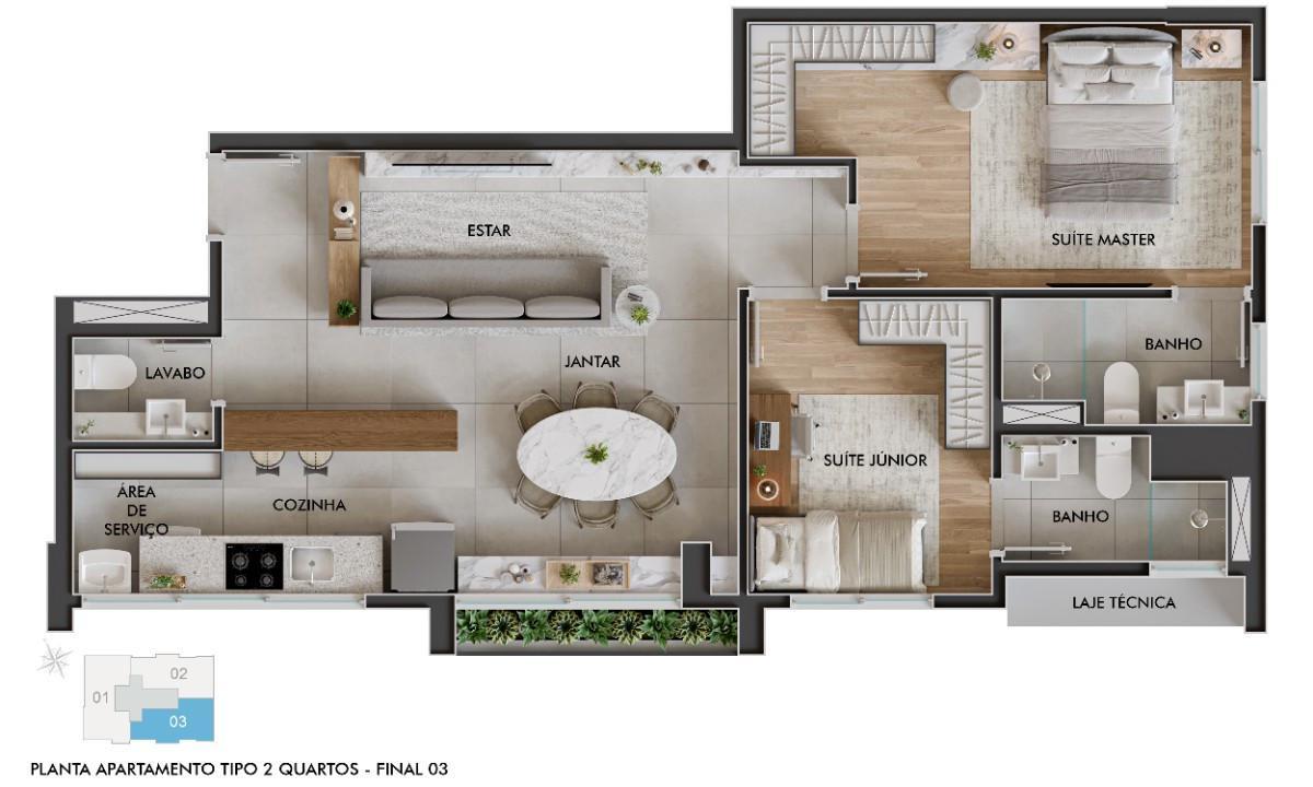 Apartamento, Santa Efigênia, 2 Quartos, 1 Vaga, 2 Suítes