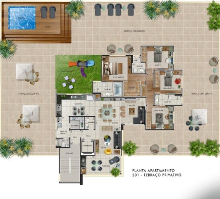 Apartamento, Castelo, 4 Quartos, 4 Vagas, 1 Suíte