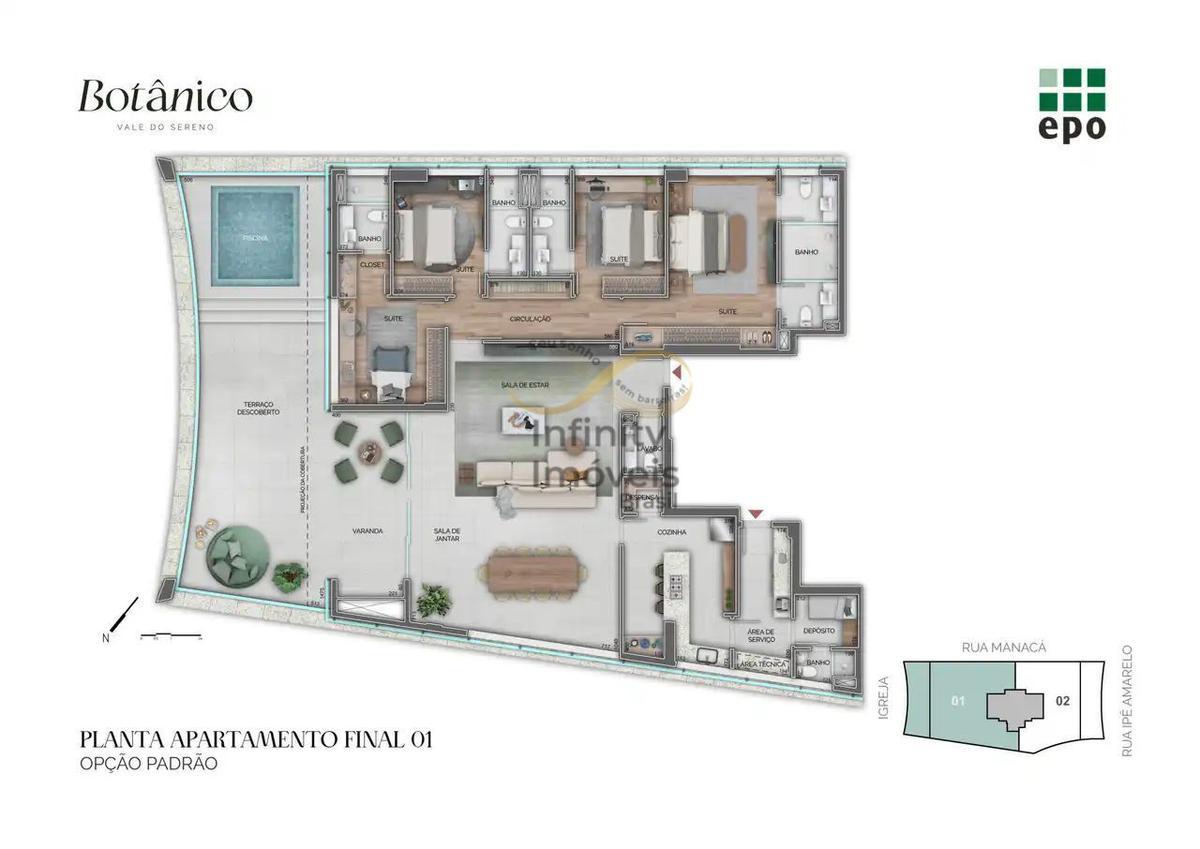 Apartamento, Vale do Sereno, 4 Quartos