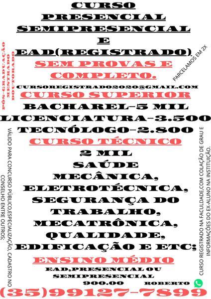 Recupere o Tempo Perdido!ensino Médio,curso Técnico,curso Superior 2020