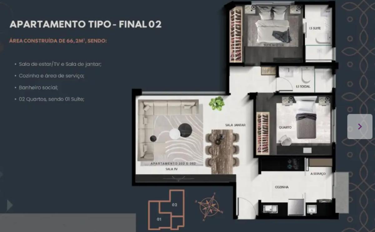 Apartamento, Grajaú, 2 Quartos, 2 Vagas, 1 Suíte