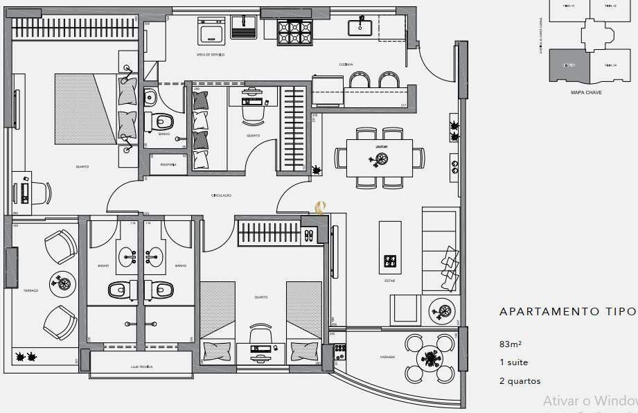 Apartamento, Lourdes, 3 Quartos, 2 Vagas, 1 Suíte