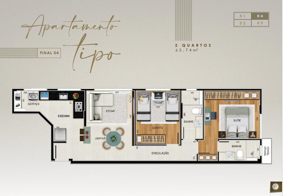 Apartamento, Lourdes, 2 Quartos, 2 Vagas, 1 Suíte