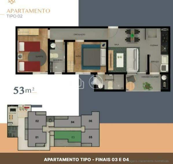 Apartamento, Castelo, 2 Quartos, 1 Vaga, 1 Suíte