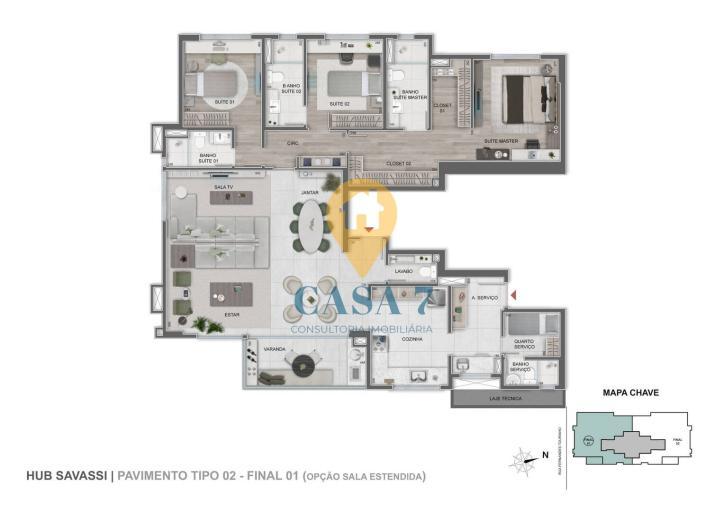 Apartamento, Savassi, 4 Quartos, 0 Vaga, 4 Suítes