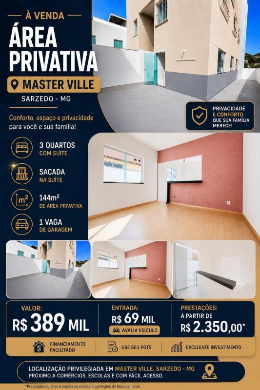 Apartamento, Masterville, 3 Quartos, 1 Vaga, 1 Suíte