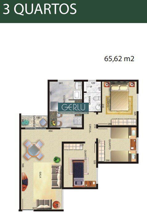 Apartamento, Nossa Senhora das Graças, 2 Quartos, 1 Vaga
