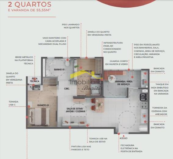 Apartamento, Dom Cabral, 2 Quartos, 1 Vaga, 1 Suíte