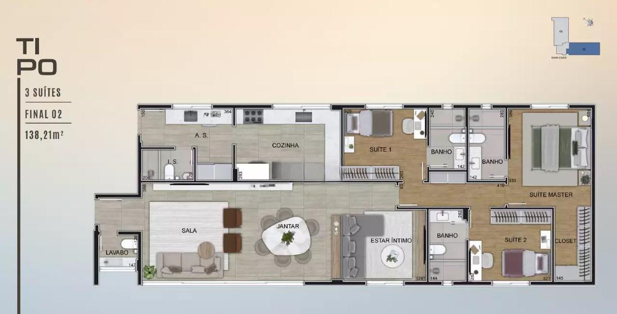 Apartamento, Santo Antônio, 3 Quartos, 3 Vagas, 2 Suítes
