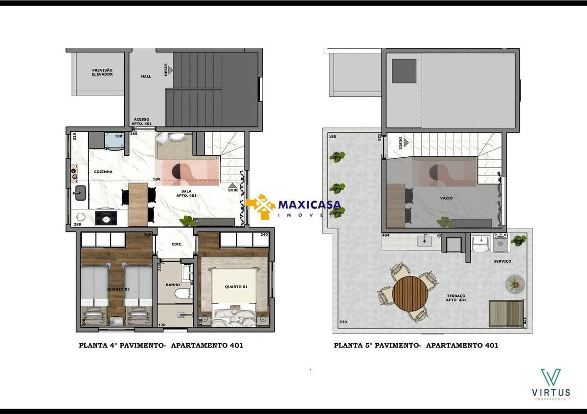 Apartamento, Santa Amélia, 2 Quartos, 1 Vaga