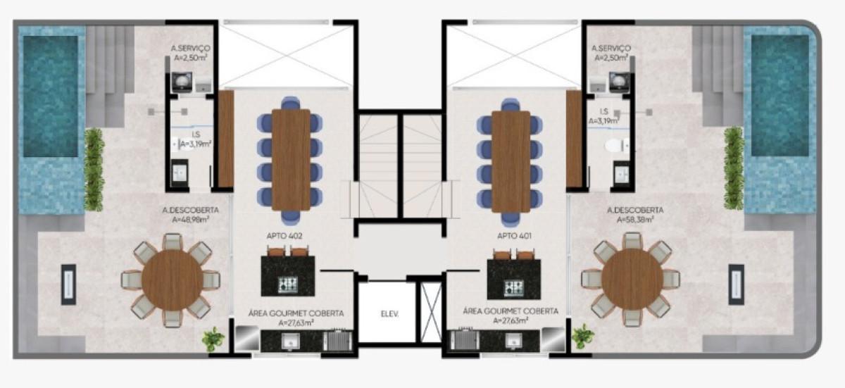Cobertura, Jardim Riacho das Pedras, 3 Quartos, 2 Vagas, 1 Suíte