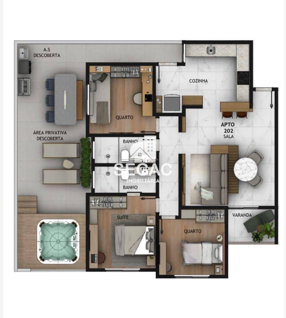 Apartamento, Eldorado, 3 Quartos, 2 Vagas, 1 Suíte