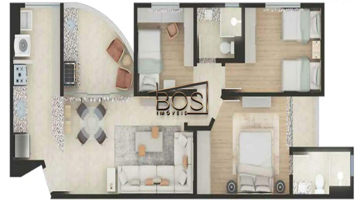 Apartamento, Floresta, 3 Quartos, 3 Vagas, 1 Suíte