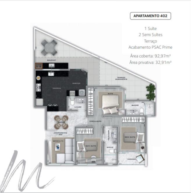 Apartamento, Lourdes, 3 Quartos, 2 Vagas, 1 Suíte