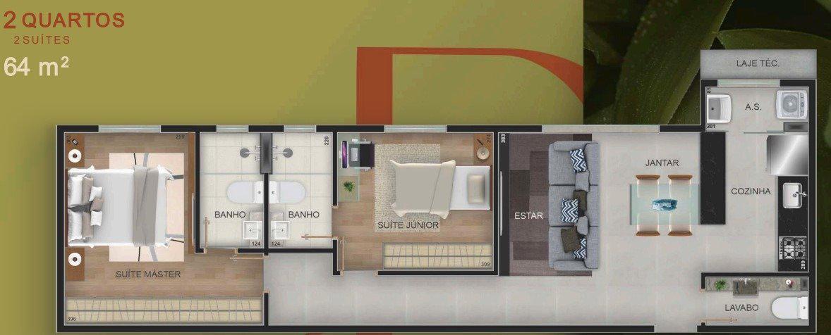 Apartamento, Buritis, 2 Quartos, 2 Vagas, 2 Suítes