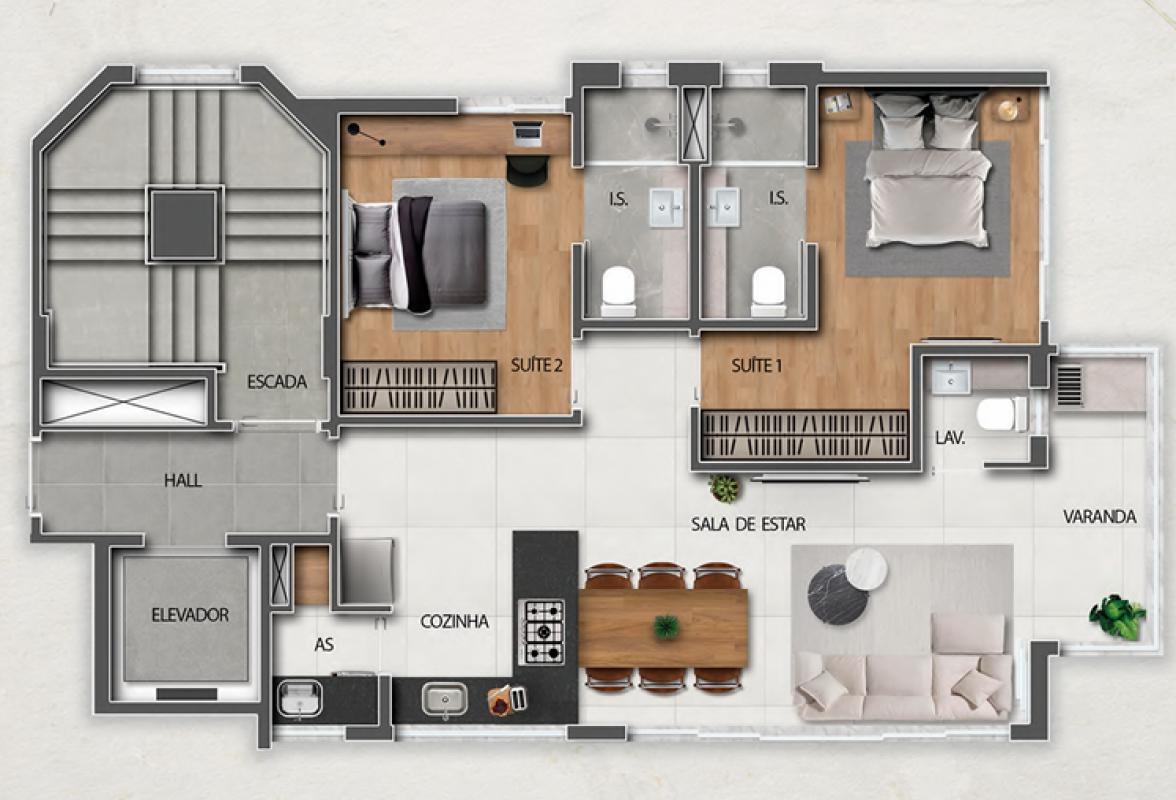 Apartamento, Sion, 2 Quartos, 2 Vagas, 2 Suítes