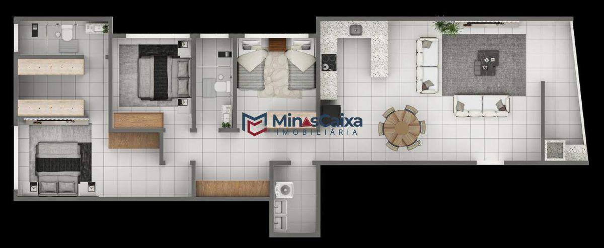 Cobertura, Santa Helena, 3 Quartos, 1 Vaga, 1 Suíte