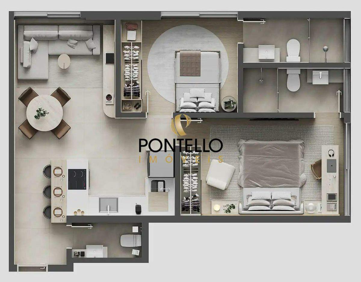 Apartamento, Funcionários, 2 Quartos, 2 Vagas, 2 Suítes