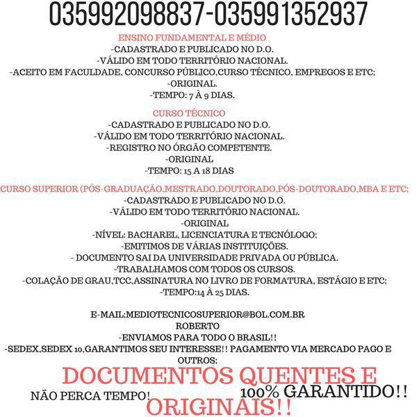 Curso Superior,médio,técnico(035992098837)