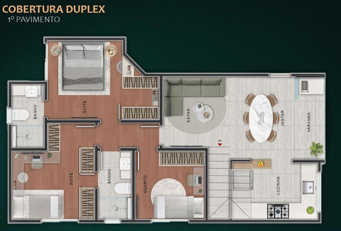 Cobertura, Sion, 3 Quartos, 2 Vagas, 2 Suítes