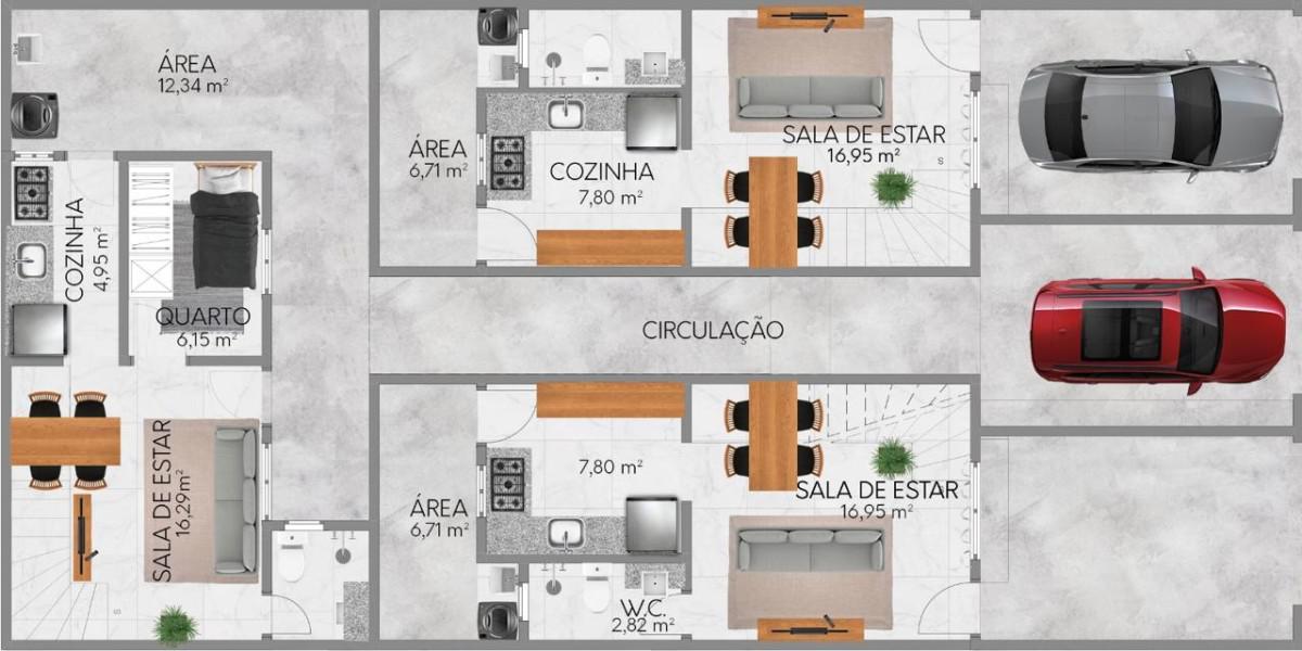 Casa, Novo Barreirinho, 2 Quartos, 1 Vaga, 1 Suíte